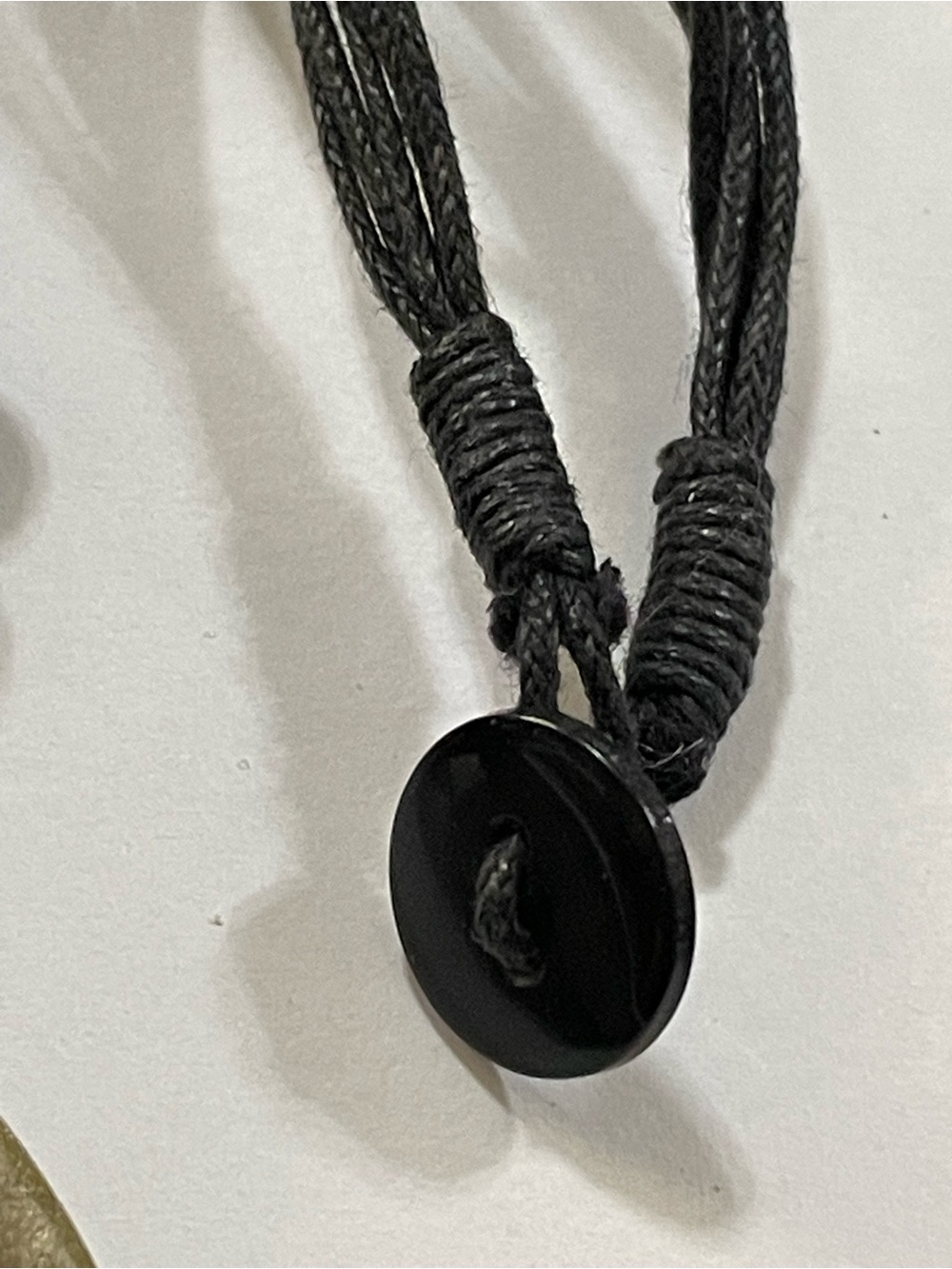 Unique Shell, Resin, Wood & Glass Disc Bead Cord Necklace #9746 ❤️🔥 - Picture 4 of 9